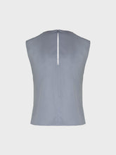 Blusa con scollo tondo in satin - GRIGIO | Sandro Ferrone