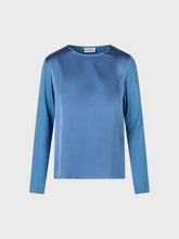 Blusa con scollo a barca combinata - AZZURRO | Sandro Ferrone