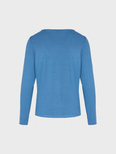 Blusa con scollo a barca combinata - AZZURRO | Sandro Ferrone