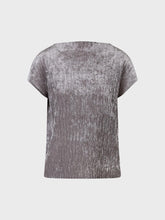 Maglia in tulle vellutato plisse - GRIGIO | Sandro Ferrone