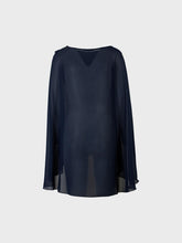 Coprispalle in georgette con incrocio - BLU | Sandro Ferrone