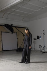 Pantalone in misto lana gessata - UNICA | Sandro Ferrone