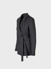 Blazer in misto lana gessata - UNICA | Sandro Ferrone