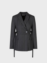 Blazer in misto lana gessata - UNICA | Sandro Ferrone