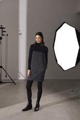 Abito con finto dolcevita in misto lana - UNICA | Sandro Ferrone