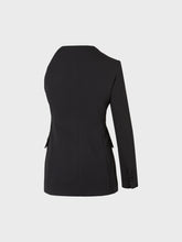 Blazer monospalla in crepe fluido - NERO | Sandro Ferrone