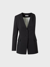 Blazer monospalla in crepe fluido - NERO | Sandro Ferrone