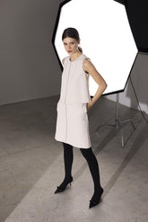 Top in triplo crepe - GESSO | Sandro Ferrone