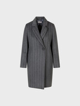 Cappotto in misto lana gessato - GRIGIO | Sandro Ferrone