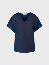 Blusa scollo a v in viscosa lino - BLU | Sandro Ferrone