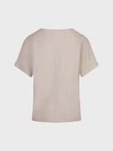 Blusa scollo a v in viscosa lino - BEIGE | Sandro Ferrone