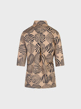 Camicia in cotone stampato - SABBIA-NERO | Sandro Ferrone