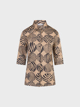 Camicia in cotone stampato - SABBIA-NERO | Sandro Ferrone