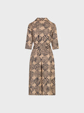 Abito chemisier in cotone stampato - SABBIA-NERO | Sandro Ferrone