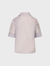 Camicia in voile con scollo polo - SABBIA | Sandro Ferrone