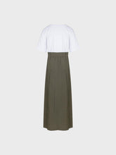 Abito combinato con jersey e cupro - BIANCO-MILITARE | Sandro Ferrone