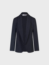 Giacca rigata con revers sciallato - NERO | Sandro Ferrone