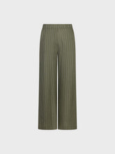 Pantalone gessato con elastico vita - MILITARE | Sandro Ferrone