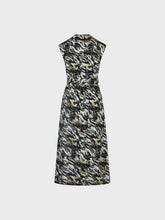 Abito in cotone stampato con collo camicia - MILITARE | Sandro Ferrone