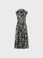 Abito in cotone stampato con collo camicia - MILITARE | Sandro Ferrone