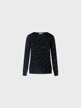 Maglia scollo tondo con strass - NERO | Sandro Ferrone