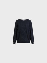 Maglia girocollo con micro paillettes - NERO | Sandro Ferrone