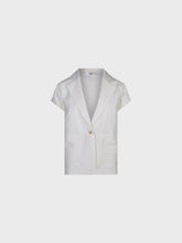 Gilet di linea over misto lino - AVORIO | Sandro Ferrone