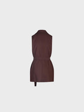 Gilet lungo in viscosa lino - CACAO | Sandro Ferrone