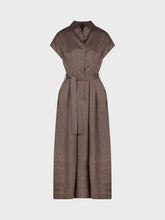 Abito in lino viscosa - CUOIO | Sandro Ferrone