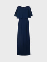 Abito lungo con cappa in georgette - BLU | Sandro Ferrone