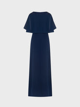 Abito lungo con cappa in georgette - BLU | Sandro Ferrone