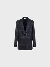 Giacca lunga in maglia quadri lurex - NERO | Sandro Ferrone