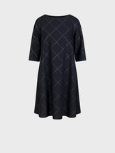 Abito svasato con quadro lurex - NERO | Sandro Ferrone