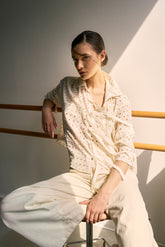 Camicia ricamata - ECRU | Sandro Ferrone