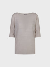 Magliamaxi in lurex con scollo barca - GRANO | Sandro Ferrone