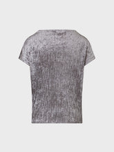 Maglia in tulle vellutato plisse - GRIGIO | Sandro Ferrone