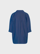 Camicia in cupro manica tre quarti - BLU | Sandro Ferrone