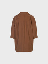 Camicia in cupro manica tre quarti - CUOIO | Sandro Ferrone