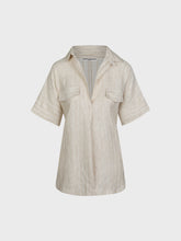 Camicia in stuoia riga lurex - ORO | Sandro Ferrone