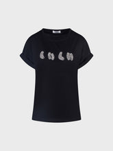 T-shirt con scritta ricamata - NERO | Sandro Ferrone
