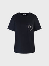 T-shirt con cuore ricamato - NERO | Sandro Ferrone