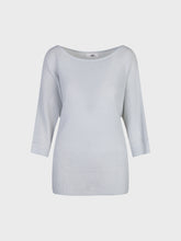 Maglia in lurex scollo barca - BIANCO | Sandro Ferrone