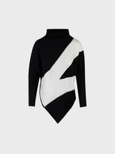Maglia asimmetrica - NERO-PANNA | Sandro Ferrone