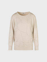 Maxi maglia con applicazione - ECRU-BOREALE | Sandro Ferrone