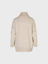 Maxi maglia con collo ciambella - ECRU-BOREALE | Sandro Ferrone