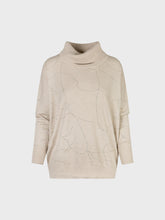 Maxi maglia con collo ciambella - ECRU-BOREALE | Sandro Ferrone