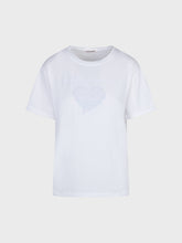 T-shirt con scritta e cuore paillettes - BIANCO-BIANCO | Sandro Ferrone
