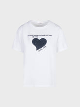 T-shirt con scritta e cuore paillettes - BIANCO-NERO | Sandro Ferrone