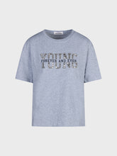 T-shirt in cotone con stampa e ricamo - GRIGIO MELANGE | Sandro Ferrone