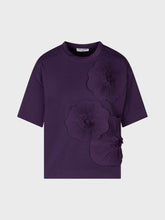 T-shirt fiore plisse viola - Body e Top Lola | Sandro Ferrone